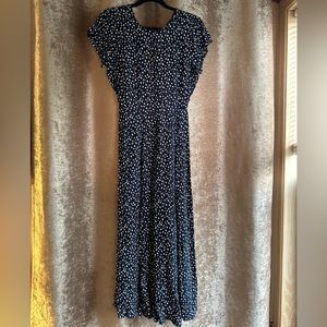 Navy Polka Dot Dress